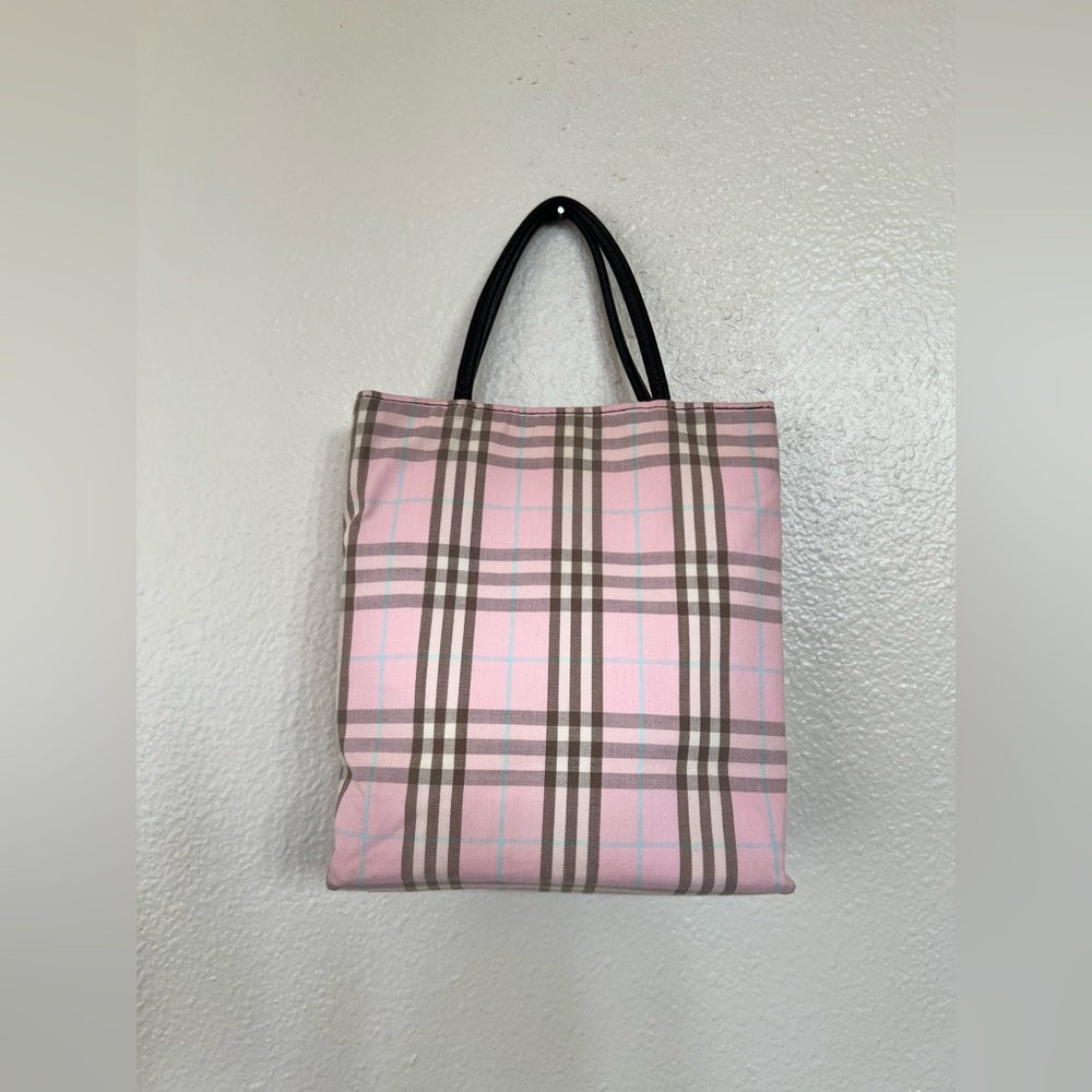 Burberry Pink Nova Check Authentic Small Handbag